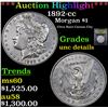 Image 1 : ***Auction Highlight*** 1892-cc Morgan Dollar $1 Graded Unc Details BY USCG (fc)