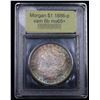 Image 4 : ***Auction Highlight*** 1886-p Rainbow Toned vam 6b R-5 Morgan Dollar $1 Graded GEM+ Unc BY USCG (fc