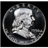 Image 2 : ***Auction Highlight*** 1956 Type 2 Franklin Half Dollar 50c Graded GEM++ Proof Deep Cameo BY USCG (