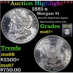 ***Auction Highlight*** 1881-s Morgan Dollar $1 Graded Gem++ Unc BY USCG (fc)
