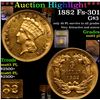 Image 1 : ***Auction Highlight*** 1882 Fs-301 Three Dollar Gold .$3 Graded Select Unc PL BY USCG (fc)