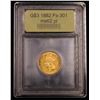 Image 4 : ***Auction Highlight*** 1882 Fs-301 Three Dollar Gold .$3 Graded Select Unc PL BY USCG (fc)