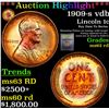 Image 1 : ***Auction Highlight*** 1909-s vdb Lincoln Cent 1c Graded Select Unc RD BY USCG (fc)