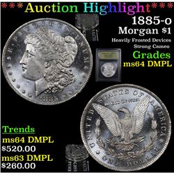 ***Auction Highlight*** 1885-o Morgan Dollar $1 Graded Choice Unc DMPL BY USCG (fc)