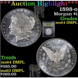 ***Auction Highlight*** 1898-o Morgan Dollar $1 Graded Choice Unc DMPL BY USCG (fc)