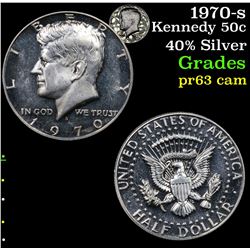 1970-s Kennedy Half Dollar 50c Grades Select Proof Cameo