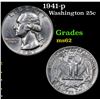 Image 1 : 1941-p Washington Quarter 25c Grades Select Unc