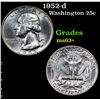 Image 1 : 1952-d Washington Quarter 25c Grades Select+ Unc