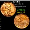 Image 1 : 1942-p Lincoln Cent 1c Grades Choice+ Unc RD