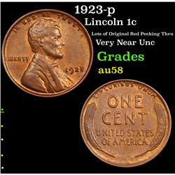 1923-p Lincoln Cent 1c Grades Choice AU/BU Slider