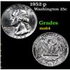 Image 1 : 1952-p Washington Quarter 25c Grades Choice Unc