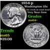 Image 1 : 1954-p Washington Quarter 25c Grades Choice+ Unc