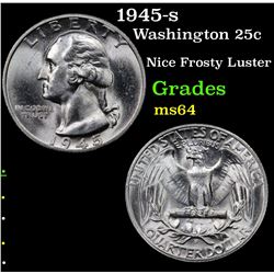 1945-s Washington Quarter 25c Grades Choice Unc