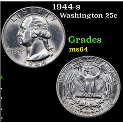 1944-s Washington Quarter 25c Grades Choice Unc