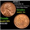 Image 1 : 1930-s Lincoln Cent 1c Grades Choice+ Unc BN