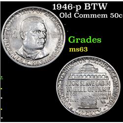 1946-p BTW Old Commem Half Dollar 50c Grades Select Unc