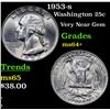 Image 1 : 1953-s Washington Quarter 25c Grades Choice+ Unc