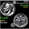 Image 1 : 1955 Roosevelt Dime 10c Grades GEM+ Proof