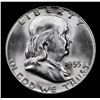 Image 2 : 1955-p Franklin Half Dollar 50c Grades Select+ Unc