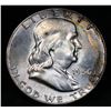 Image 2 : 1956-p Franklin Half Dollar 50c Grades Select Unc+ FBL