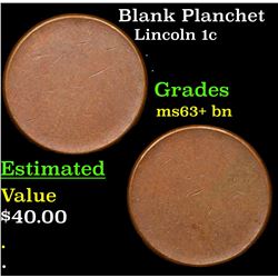 Blank Planchet Lincoln Cent 1c Grades Select+ Unc BN