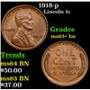 Image 1 : 1918-p Lincoln Cent 1c Grades Select+ Unc BN