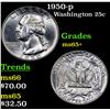 Image 1 : 1950-p Washington Quarter 25c Grades GEM+ Unc