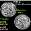 Image 1 : 1942-p Walking Liberty Half Dollar 50c Grades Select+ Unc