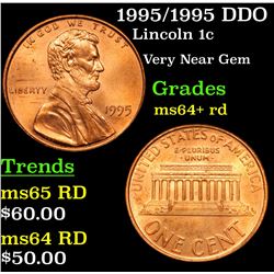 1995/1995 DDO Lincoln Cent 1c Grades Choice+ Unc RD