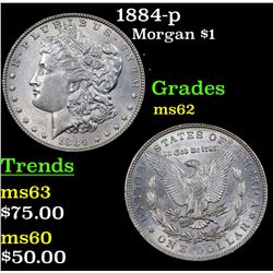1884-p Morgan Dollar $1 Grades Select Unc