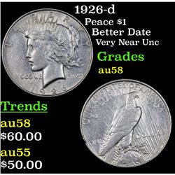 1926-d Peace Dollar $1 Grades Choice AU/BU Slider