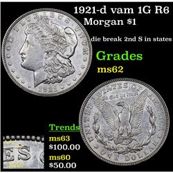 1921-d vam 1G R6 Morgan Dollar $1 Grades Select Unc
