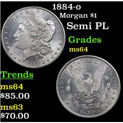1884-o Morgan Dollar $1 Grades Choice Unc