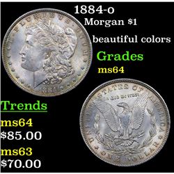 1884-o Morgan Dollar $1 Grades Choice Unc