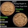 Image 1 : 1857 Flying Eagle Cent 1c Grades vf++