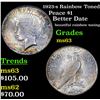 Image 1 : 1923-s Rainbow Toned Peace Dollar $1 Grades Select Unc