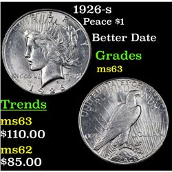 1926-s Peace Dollar $1 Grades Select Unc