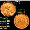 Image 1 : 1929-d Lincoln Cent 1c Grades Select+ Unc RD