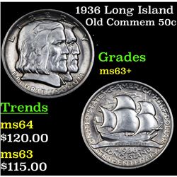 1936 Long Island Old Commem Half Dollar 50c Grades Select+ Unc