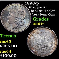 1896-p Morgan Dollar $1 Grades Choice+ Unc