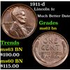 Image 1 : 1911-d Lincoln Cent 1c Grades Select Unc BN