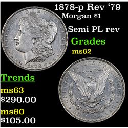 1878-p Rev '79 Morgan Dollar $1 Grades Select Unc
