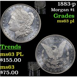 1883-p Morgan Dollar $1 Grades Select Unc PL