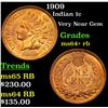 Image 1 : 1909 Indian Cent 1c Grades Choice+ Unc RB