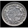 Image 3 : 1855-p Mint Error Seated Liberty Half Dime 1/2 10c Grades Select AU