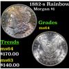 Image 1 : 1882-s Rainbow Toned Morgan Dollar $1 Grades Choice Unc