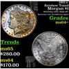 Image 1 : 1881-s Rainbow Toned Morgan Dollar $1 Grades Choice+ Unc