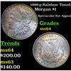 Image 1 : 1889-p Rainbow Toned Morgan Dollar $1 Grades Choice Unc