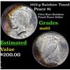 Image 1 : 1922-p Rainbow Toned Peace Dollar $1 Grades Select Unc
