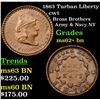 Image 1 : 1863 Turban Liberty Civil War Token 1c Grades Select Unc BN